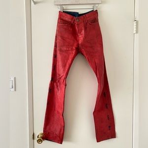 H&M x Maison Margiela Painted Red Jeans 29